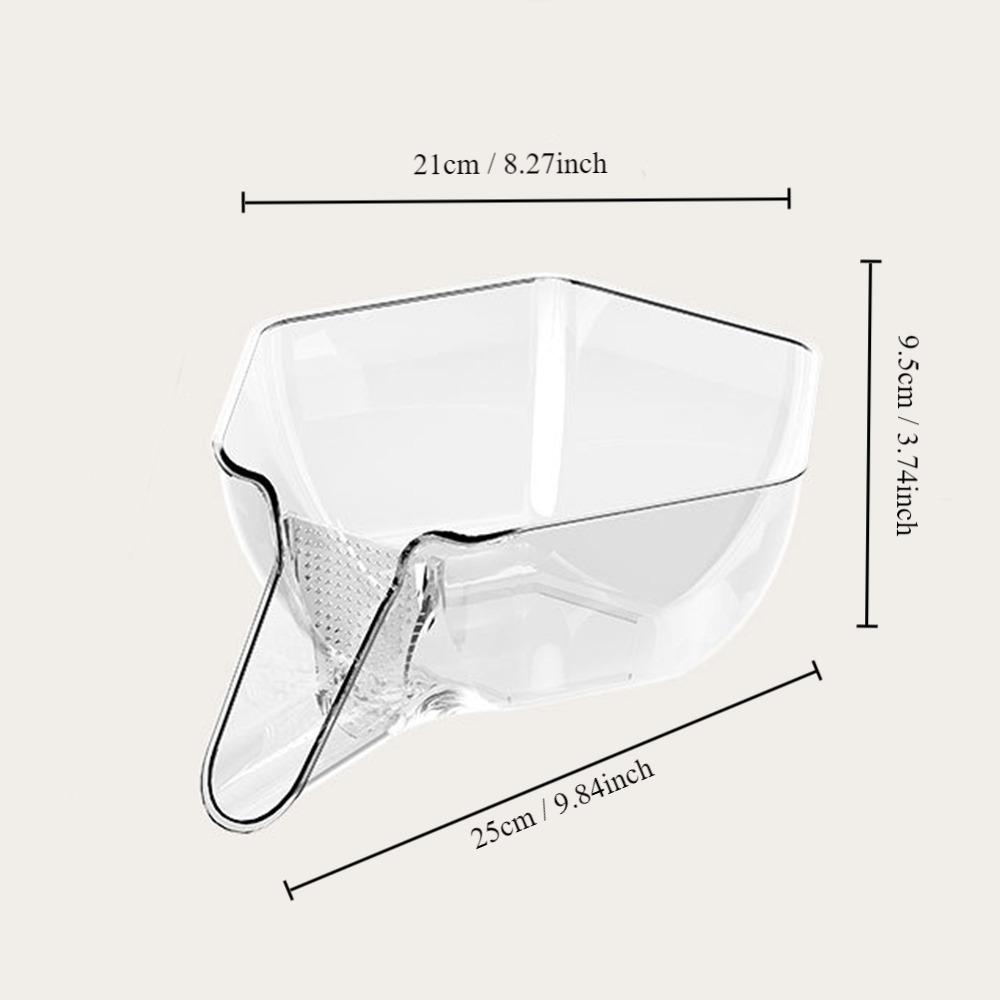 2Pcs Multi-functional Drain Basket Plastic Drainer Food Basket Vegetables Fruits Pasta