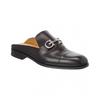 Black Gab Leather Mule