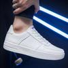 Men's White Shoes, Breathable Pure White Sports and Leisure Board Shoes
