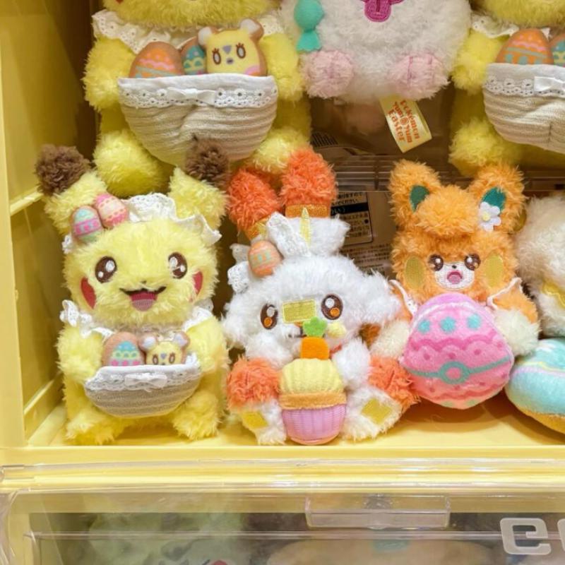 Cuddly Pikachu Scorbunny Pawmi Fluffy Dolls Easter Range Companions Hobbies Plaything Fan Set Boys Girls Christmas Natal Day Favors