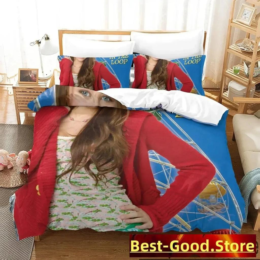 3D Print Hannah Montana Bedding Set Duvet Cover Sheet Printed Bed Set Pillowcase Bed Full Queen King Size Comforter Bedroom