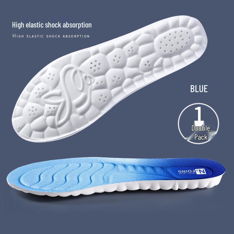 

Men s & Women s Sport Shock Absorbing PU Insoles - Soft, Thick, Breathable, Sweat-Wicking, Ideal for Running & Long Wear 45-46 синій