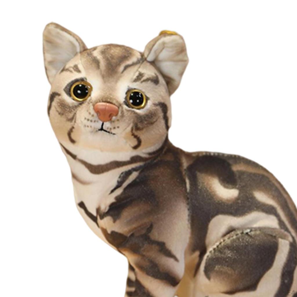 Cute Plush Toy Skin-Friendly Decoration Ornament Stuffed Cat Doll Toys for Kids Teens