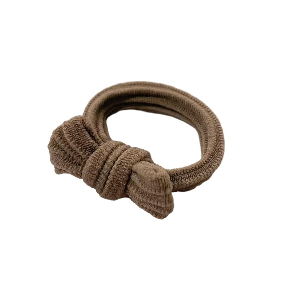 1pcs 5Colors Bow Hair Ring Flocking Tie Ponytail Hair Circle colourful hair band  Girl Accessories
