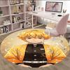 1pc Agatsuma Zenitsu  Carpet, Round Rug, Comfortable, Suitable for Entryways, Living Rooms, Office, And Bedrooms, Christmas Decoration