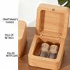 Wooden Wooden Keepsake Box Cartoon Memorial Container Smooth Pet Hair Memorial Box  Pet Owner Gift
