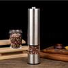 1Pcs Stainless Steel Automatic Spice Mill With Led Indicator Light Battery‑Powered Salt And Pepper Grinder For Home Kitchen