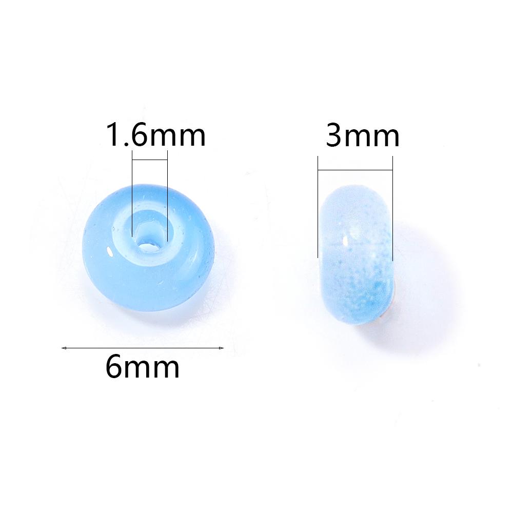 100Pcs/Lot Jelly Color Imitation Jade Glass Beads Abacus Beads Wheel Shape Loose Spacer Beads For Jewelry Making DIY Accessories