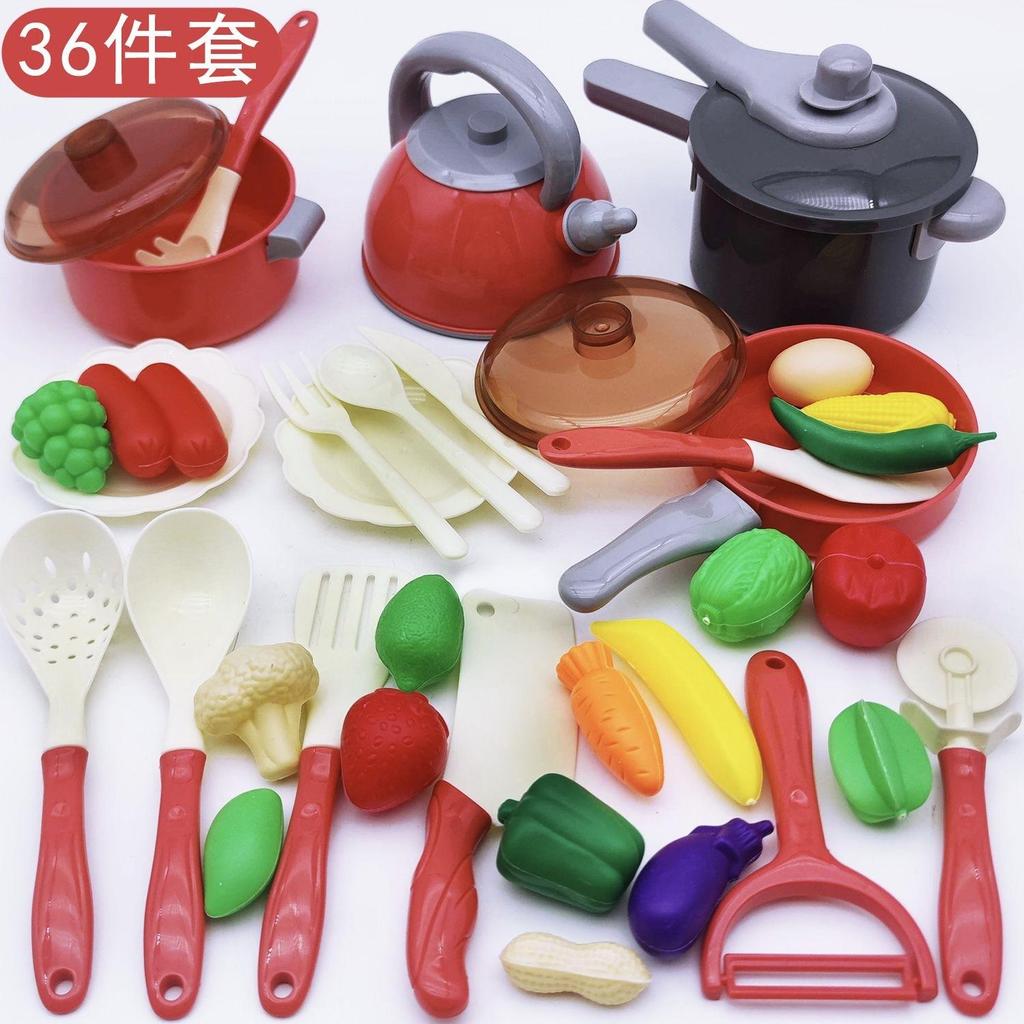 Sada hracích potravin na krájení pro batolata, Hračky na vaření pro kluky a holky, Dětská sada simulovaných kuchyňských potřeb