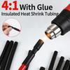 Black Heat Shrink Tubing Adhesive Lined Wire Shrink Wrap Tube Waterproof Insulation Cable Protector Sleeve for Electrical Repair