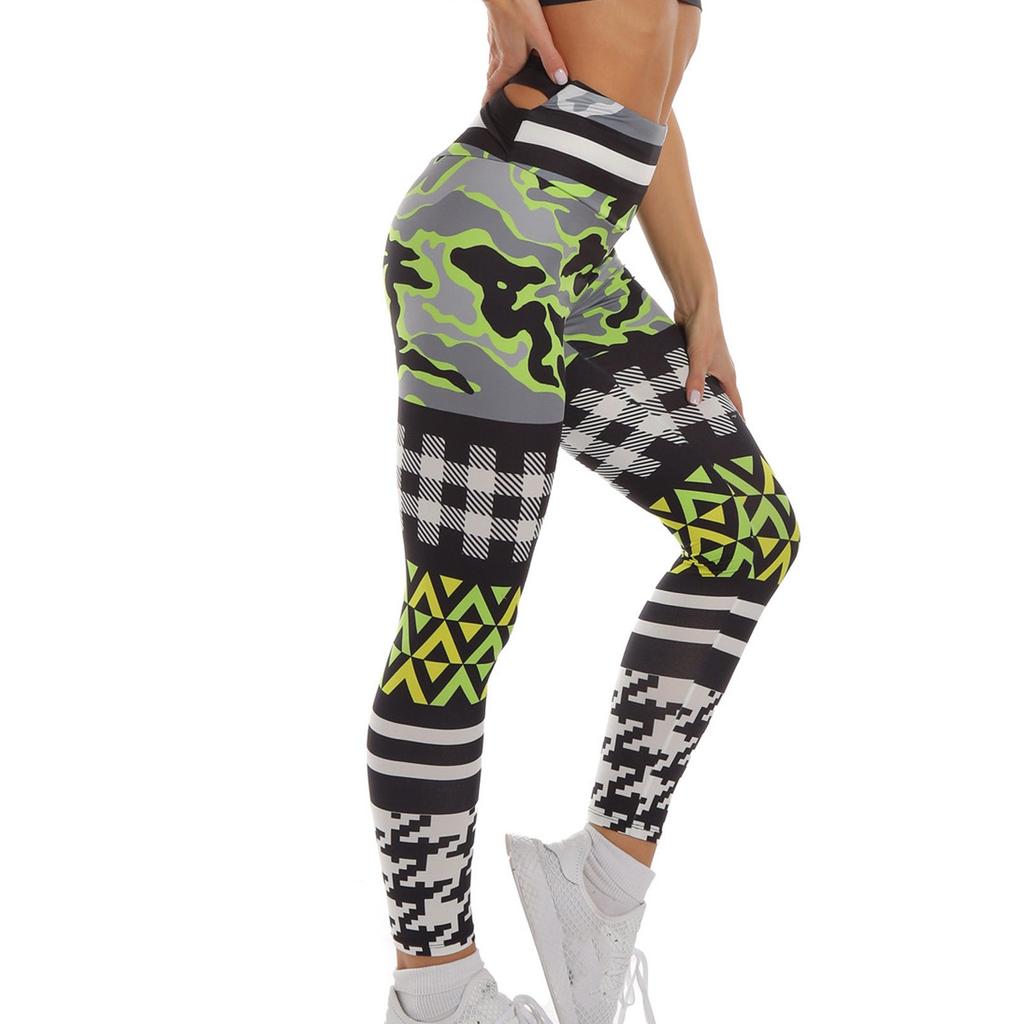 Fashion Women's Printing Breathable Hip Lifting Exercise Yoga Pants