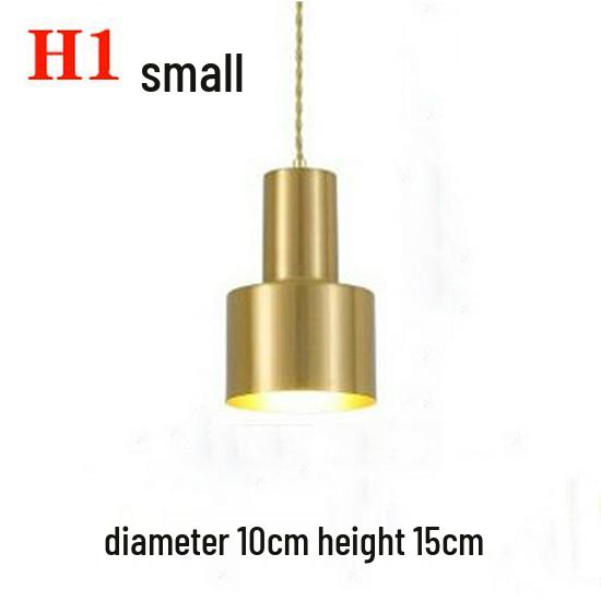 Nordic Gold Single Pendant Light for Bedroom, Bar, Café, or Shop