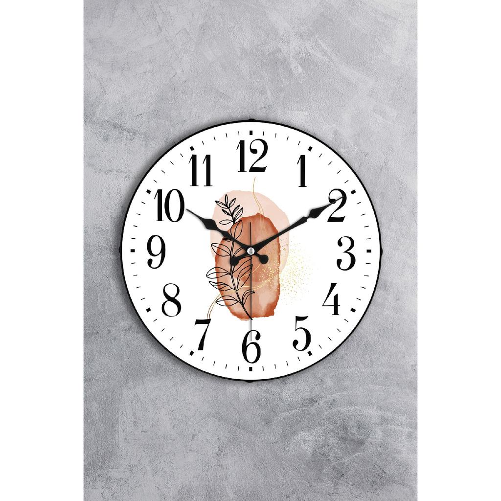 36 cm große dekorative Wanduhr aus echtem gebogenem Glas mit fließendem Sekundenmechanismus und geräuschlosem Mechanismus