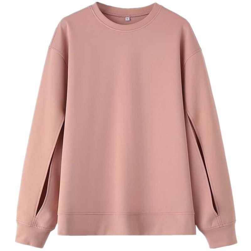 

Fashion Style 2024 Spring New Arrival Female Versatile Opening Design Double-Sided Cloth Loose Sweater 4174858 676 Picture color L