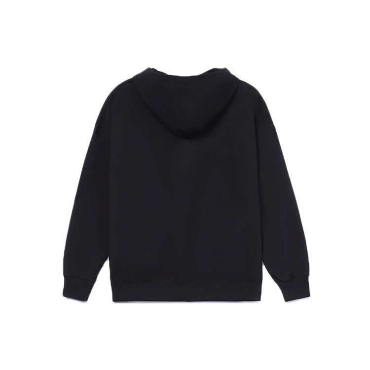 Li Ning Badfive Basketball Series Letter Pattern Printed Loose Pullover Hoodie Men hoodies Black AWDR767-3