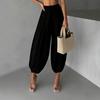 Pantaloni Harem Largi pentru Femei Pantaloni Balloon Ușori Aerisiți Talie Elastică Casual Confortabili cu Picior Lat pentru Purtare Zilnică