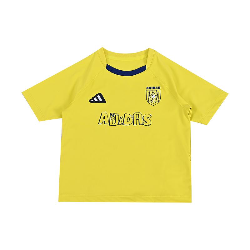 Adidas T Shirt SS25 Yellow Children Aged 3 7 Years Old JM3441 110