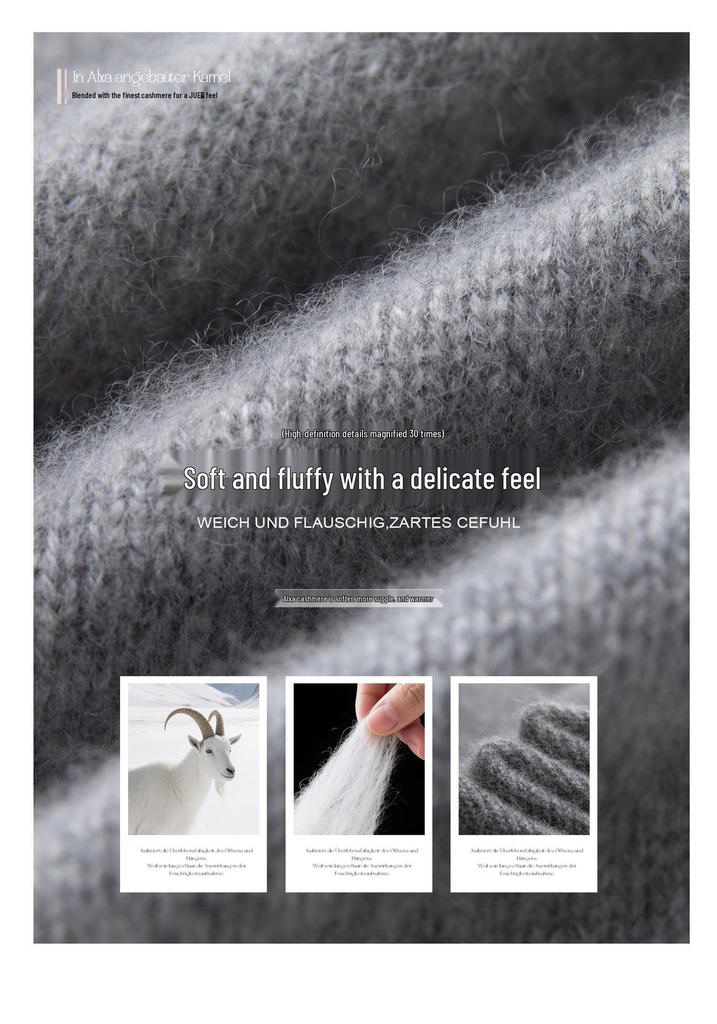 Women's Color Block Cashmere Cardigan - Soft Knit Round Neck Slim Fit Wool Sweater for Autumn/Winter