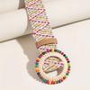 Woven Bohemian Style Belt Retro Ethnic Style Waistband Personality Boho Straw Weave Belt  Women