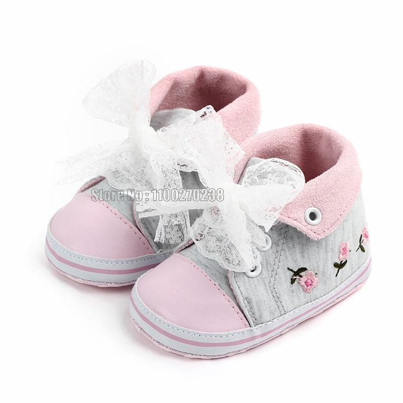 Baby Girl Shoes White Lace Floral Embroidered Flower Soft Walking Toddler Kids Shoes First Walker Shoes