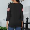 Women's Casual Fashionable Sexy Comfortable Neck Three-Quarter Sleeve Top