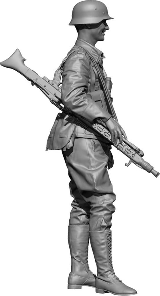 H3 Models WWII German Africa Machine Gunner 3D Printer Kit HS48094 1/48 (Person)