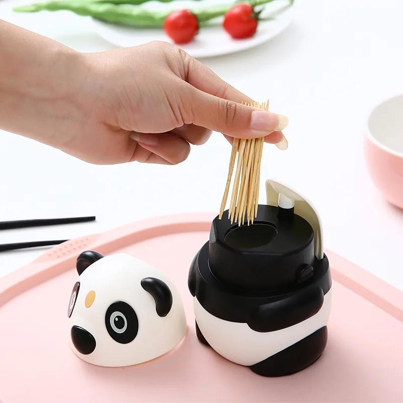 1PC Tandenstokerhouder Cartoon Panda Tandenstokerdoos Woonkamerdecoratie Tandenstokerdispenser Decoratie