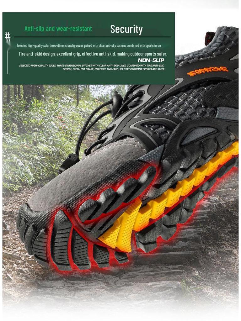 Men's Plus Size Five-Finger Outdoor Hiking and River Tracing Shoes - Summer Trend Swimming Style