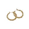 Vintage Korean Niche Design Twist Hoop Earrings: Fashionable, Versatile, and Plain.