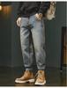 Jean fuselé à jambe droite pour homme: Pantalon décontracté tendance, ample et polyvalent pour l'automne/hiver.