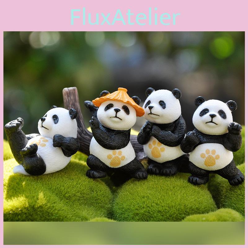 Cute And Playful Panda Baby Figurines In Blind Box Ideal For Diy Miniature Scenery