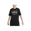 Nike Sportswear Classic Logo Print Loose Round Neck Short Sleeve T-Shirt Women Tops Black FQ6600-010