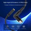 90 Degree Right Angle 3Pin Female To 3.5mm Female Balanced Signal Interconnection Cable Replacement For Camera Microphones