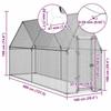 VidaXL Cage for Chickens Silver 400x100x190 Cm Galvanized Steel, Chicken Coop, Chicken Run, Chicken Coop with Run 172551