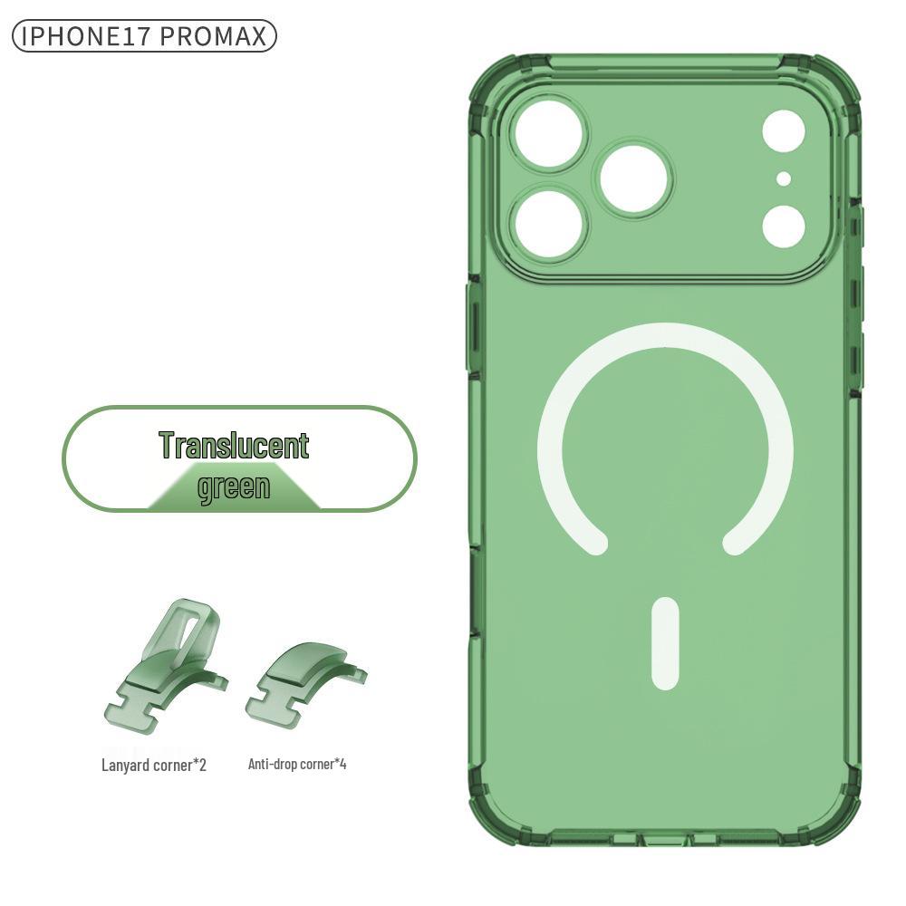 

DIY Magnetic Transparent iPhone 17 Case with Anti-Fall Corner Pad, Compatible with iPhone 16/15/14/13. iPhone 13