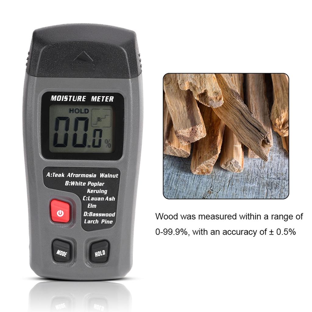 Digital LCD Handhold Wood Moisture Meter Damp Detector Hygrometer Tester Sensor