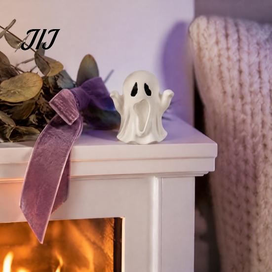 Personalized Halloween Gift 3D Printed Ghost Figurine, Spooky Small Statue, Modern Minimalist Decor Cute Desktop Decoration for Party Tabletop Mantel