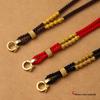 Hand-Woven Adjustable Jade Pendant Lanyard Necklace for Men and Women