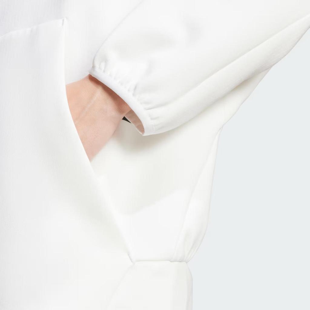 adidas Z.N.E. FW24 Sports Casual Hoodie With Brand Logo Pattern Women Hoodies White JI7553