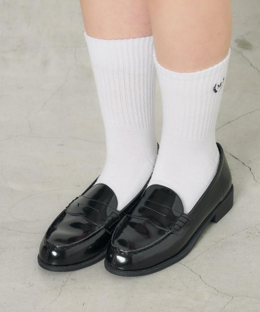 WEGO School Loafers for High School and Junior High School Perfect Gift for Size Black Students, Girls, 22cm,