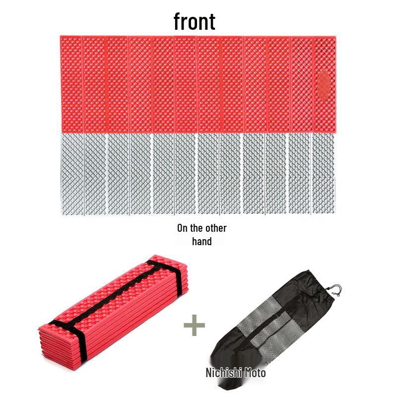 Portable Outdoor Egg Slot Folding Mat - Moisture-Proof Camping Tent Mat with Aluminum Foil