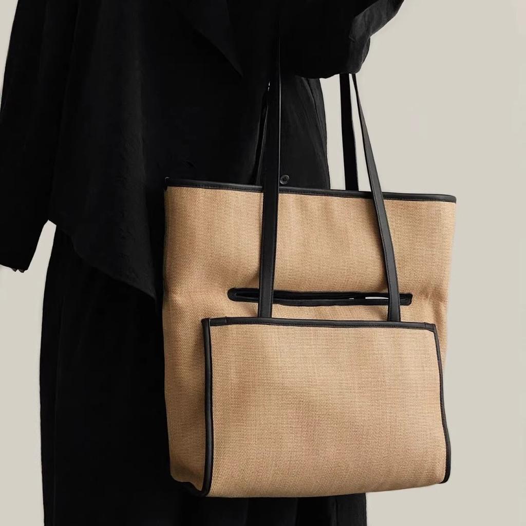 Bolso tote de gran capacidad para mujer, nuevo diseño, sentido de nicho, bolso de hombro, bolso de mano para el trabajo