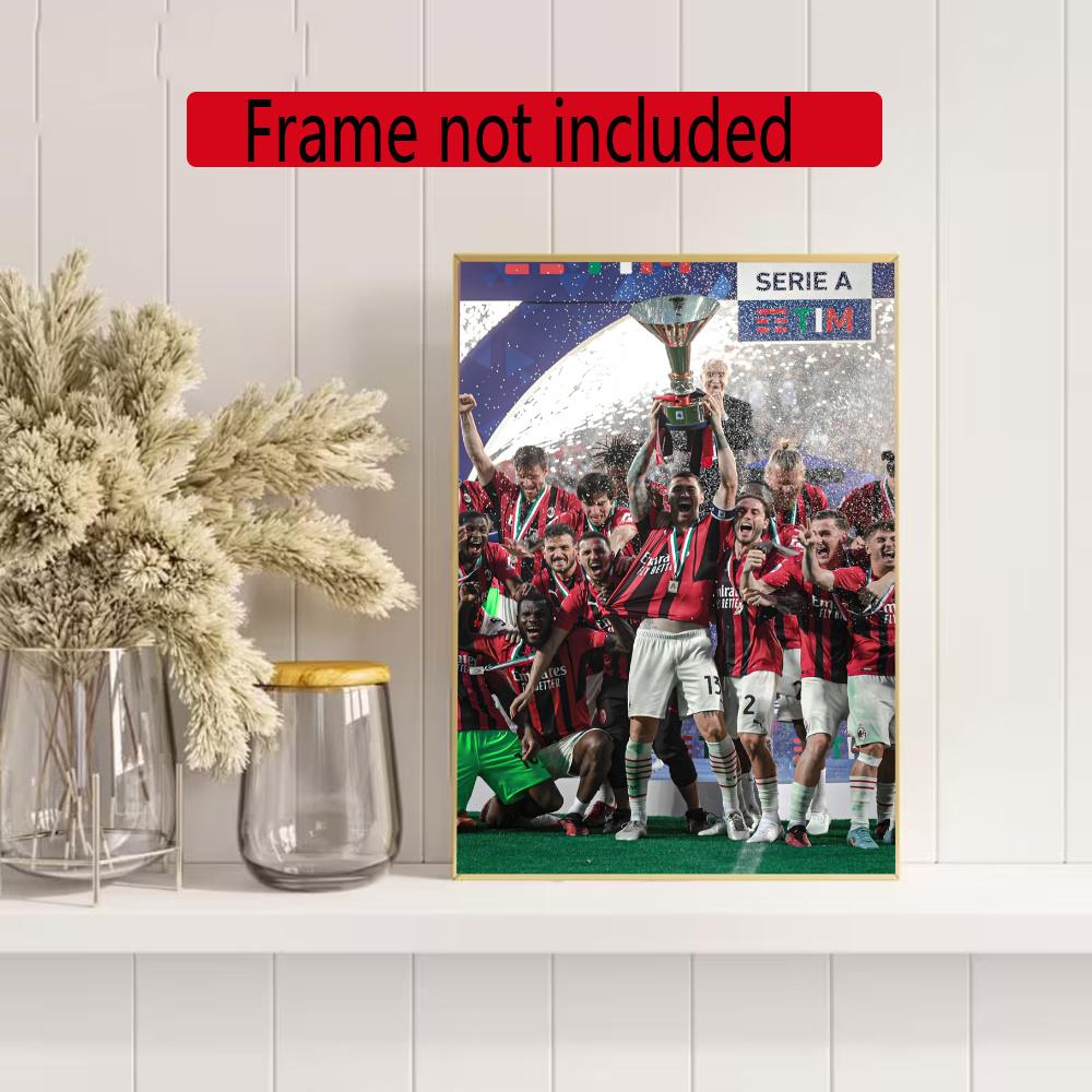 Ac Milan 5D Diy Diamond Painting Round Diamond Mosaic Suitable For Beginners Diamond Painting Rhinestones Gift Frameless