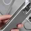 Ultra Thin Frameless Cloth Texture Magnetic Case For iPhone 17 Air 16 Pro Max 15 14 MagSafe Wireless Charge Borderless Hard Cove