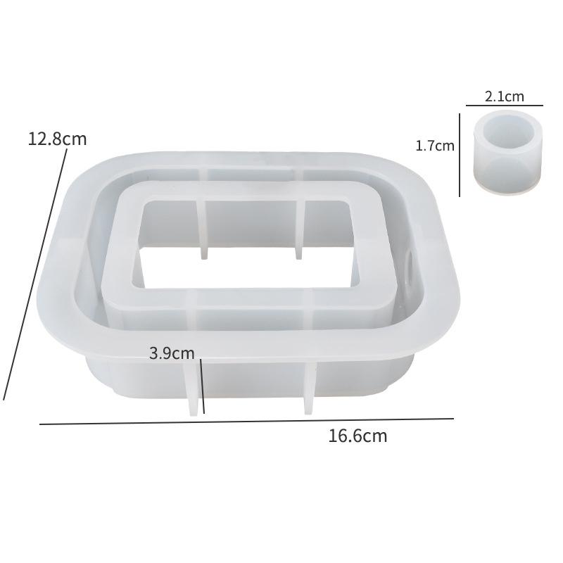 Epoxy Resin Crystal Glue Mold Oval Square Hydroponics Test Tube Flower Nursery Table Vase Silicone Mold