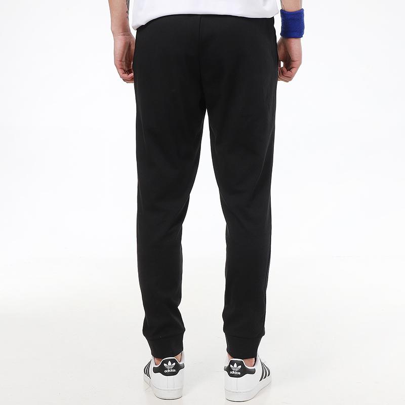 Adidas Logo Print Sports Casual Crew Neck Short Sleeve T-Shirt And Knitted Cuffed Sports Pants Set Men Tops, Bottoms Black IC9282+GK9226