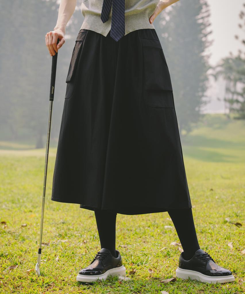 OBER GOLF Light Wide Cool Pants (Black)