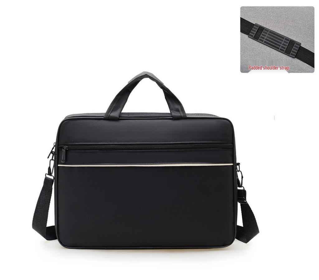 Men's Large Capacity Crossbody Business Briefcase with Shoulder Strap for 15.6" Laptops, Customizable Logo