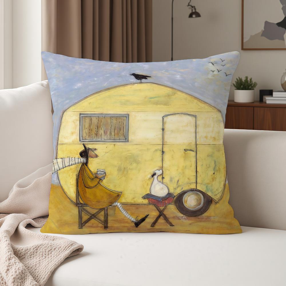 Ssam Toft Art Pillow Case Suitable For Bedrooms Living Rooms Cars Home Decoration