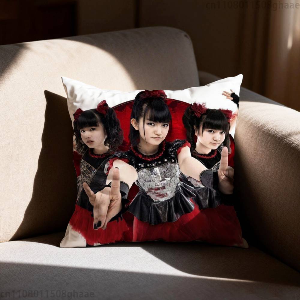Band BBABYMETAL Pillow Case Square DoubleSided Printing Short Plush Sofa Cushion Cover Bedroom Bedside Pillow